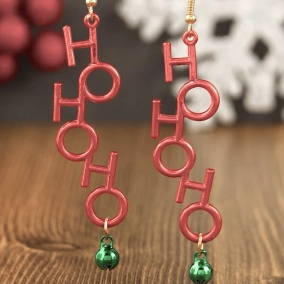 Ho Ho Ho Christmas Earrings - Picture 3 of 8